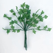 12 Green Mini Ivy Branches ~ 5" Long